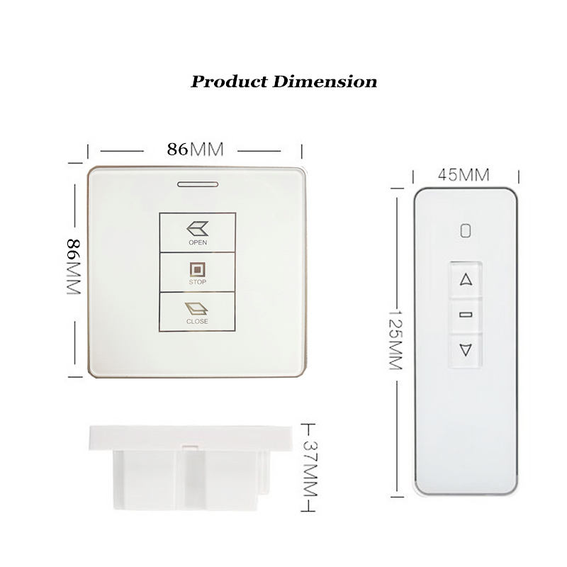 AC Tuya Wifi Smart Life APP Wall Switch Control Panel Curtain Controller for Chain Window Opener Linear Actuator Skyligh Driver - Image 3