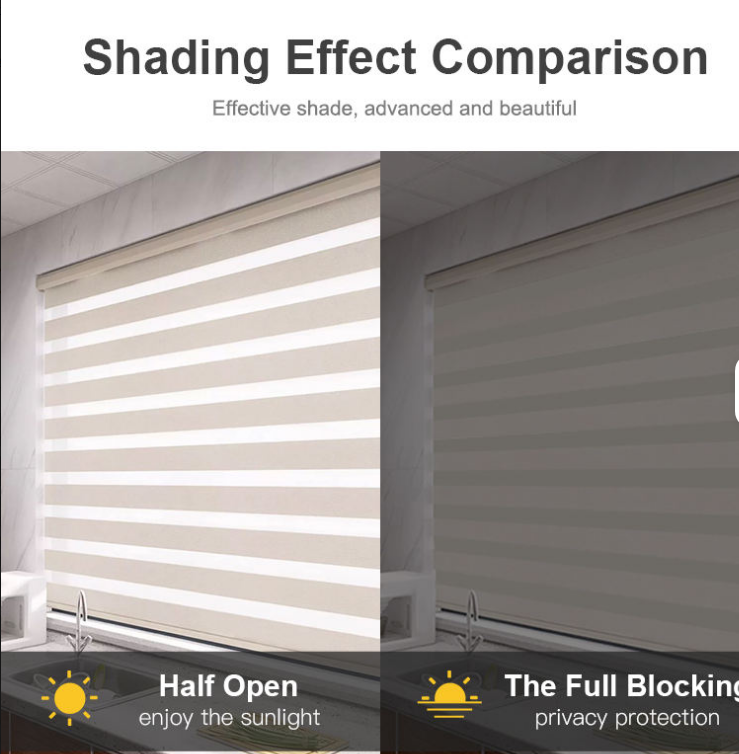 Tubular Motorized Zebra Blinds